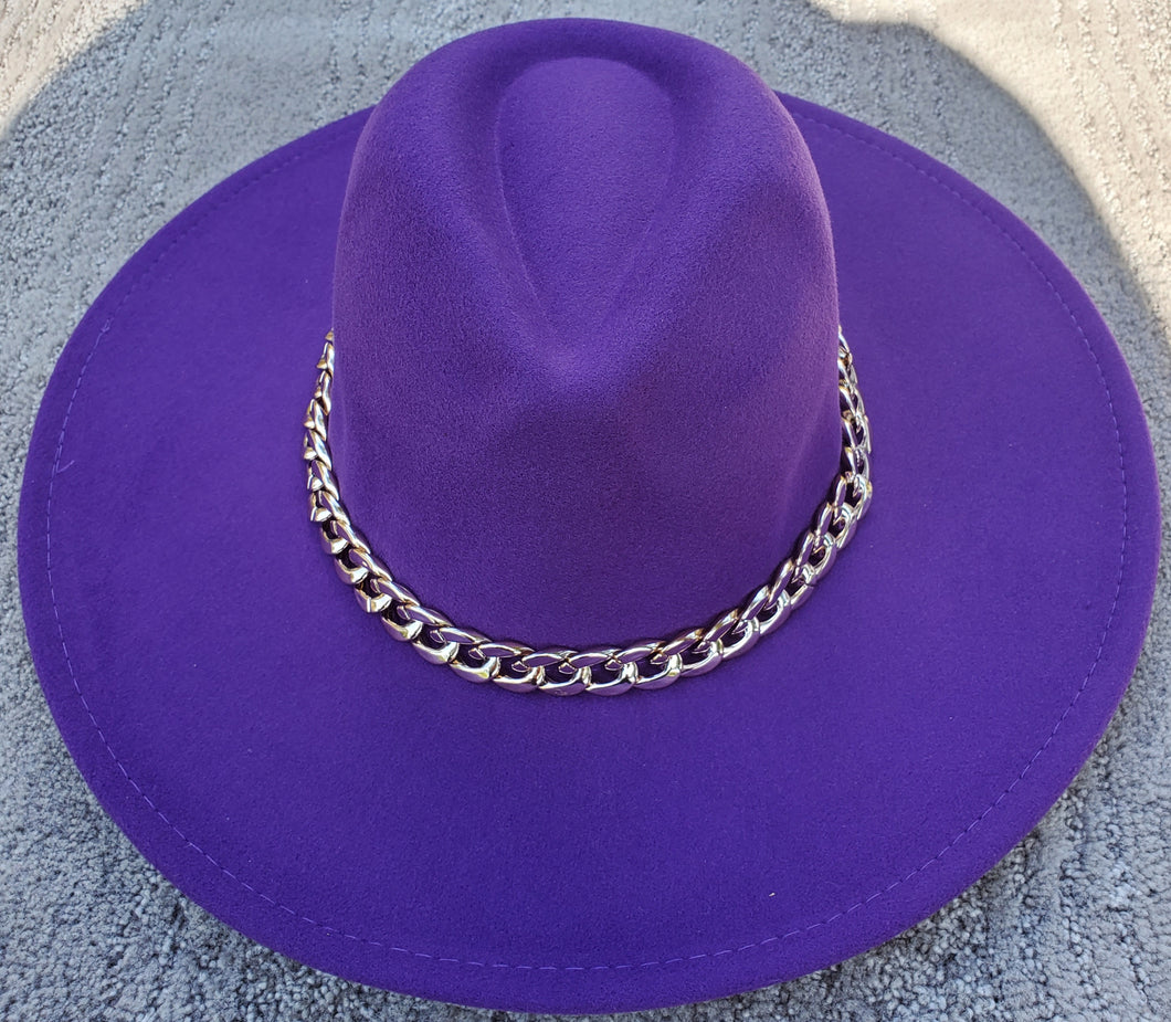 Medium Cuban Link Fedora Hat